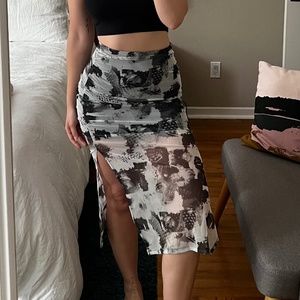 H&M mesh midi skirt
